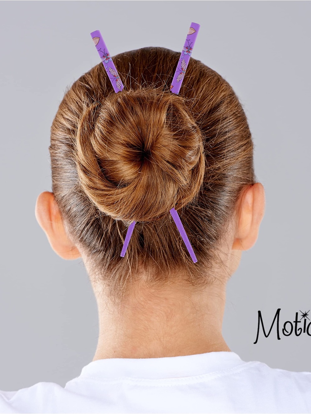 Purple Decorative Hair Chopsticks Set